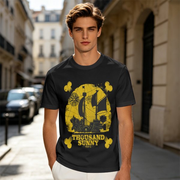 One Piece Thousand Sunny Pirate Ship Graphic T-Shirt