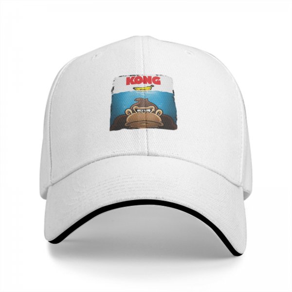 Black baseball cap with Kong and banana graphic print