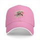 Black baseball cap with caffeine kick cartoon coffee mug graphic