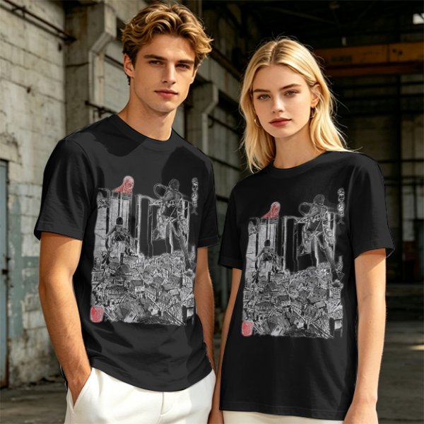 Olive Anime Scout Regiment Action Graphic T-Shirt