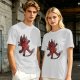 Olive Green T-Shirt With Cute Deadpool Dog Graphic Print