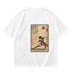 Olive t-shirt with firebender martial arts graphic print