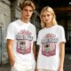 Olive t-shirt with cartoon knight 'Praise the Sun' graphic