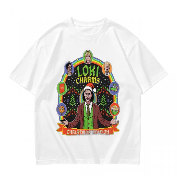 Loki Charms Christmas Edition Themed Graphic T-Shirt