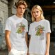 Olive green t-shirt with Slimer's Ghostbusters themed graphic print