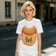 Olive T-Shirt With Cute Cartoon Hot Dog Graphic Print