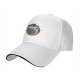 Black baseball cap with distressed crying gingerbread man and crows graphic