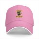 Black baseball cap with 'The Cat You Get The Stab' graphic print