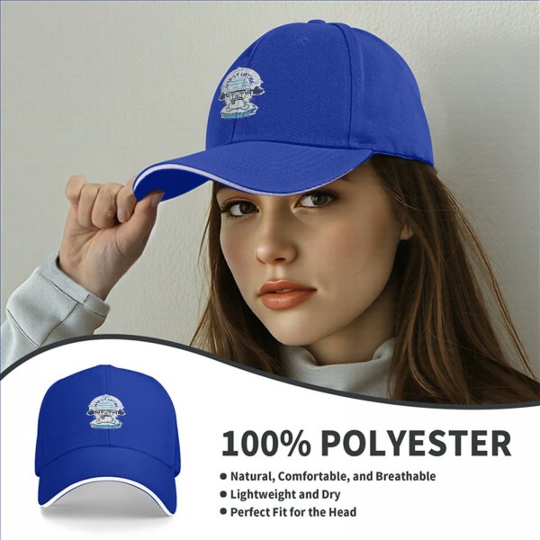 Black baseball cap with polar bear lifting barbell graphic