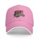 Black baseball cap with sleeping cat on retro computer graphic