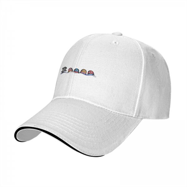 Black baseball cap with cute sea creature graphic design