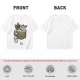 Olive T-shirt with Kodama Tree Spirits in Pocket and Leaves Print