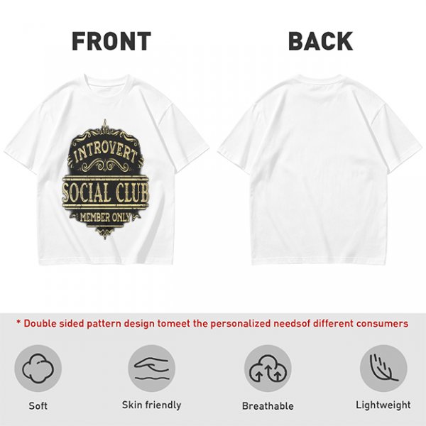 Introvert Social Club Member Only Graphic T-Shirt