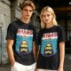 Olive Graphic T-Shirt with Skeletor Jaws Parody Art