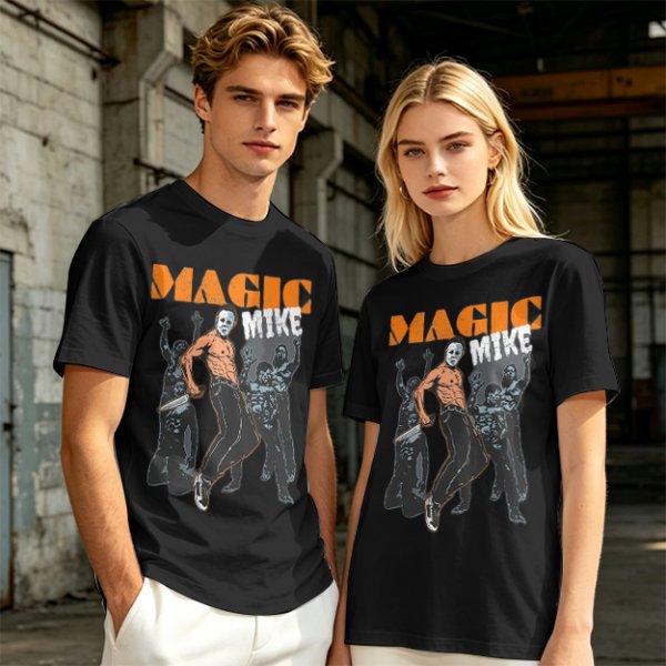 Magic Mike Horror Parody Graphic T-Shirt Design