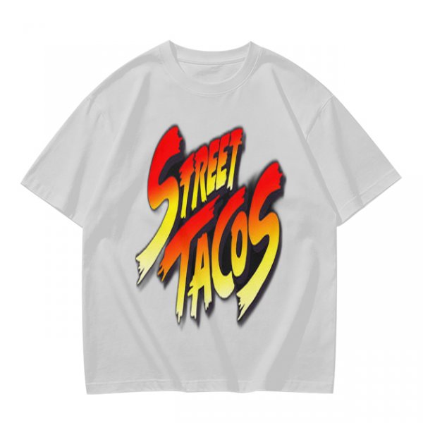 Olive Green T-Shirt With Street Tacos Gradient Graphic Print