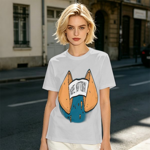 Olive T-Shirt With Funny Fortune Cookie 'Nope Not Today' Print