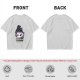 Olive graphic t-shirt with skull tea cup and 'Freaks like me drink tea' text