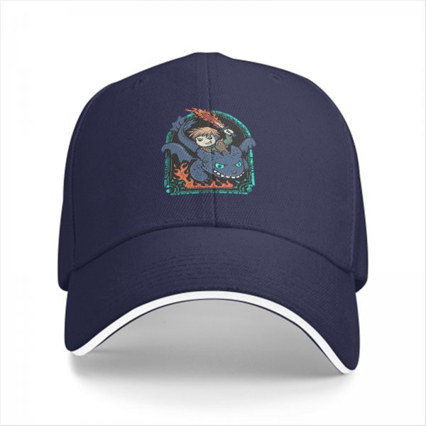 Black Baseball Cap with How to Train Your Dragon Toothless and Hiccup Print