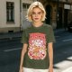 Olive T-Shirt with Cute Takoyaki Chef Graphic Print