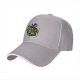 Black baseball cap with running cactus graphic design