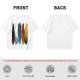 Olive Green T-Shirt With Vertical Colorful Brushstroke Figure Art