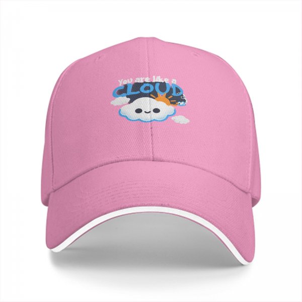 Black baseball cap with 'You are like a cloud' cute cloud graphic