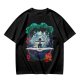 Olive T-shirt with fantasy forest glider rider graphic print