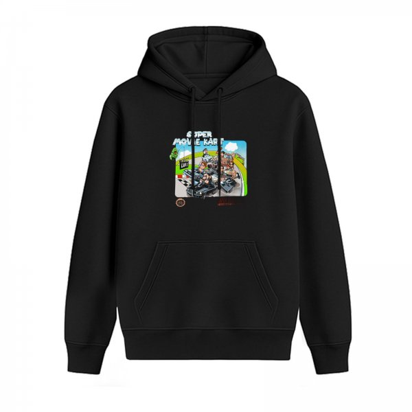 Super Movie Kart Racing Graphic Black Hoodie