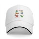 Black baseball cap with fantasy dice warrior characters print