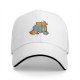 Black Baseball Cap With Cute Cat Book Coffee Graphic