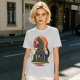 Godzilla Eating Ramen Sunset City Graphic T-Shirt