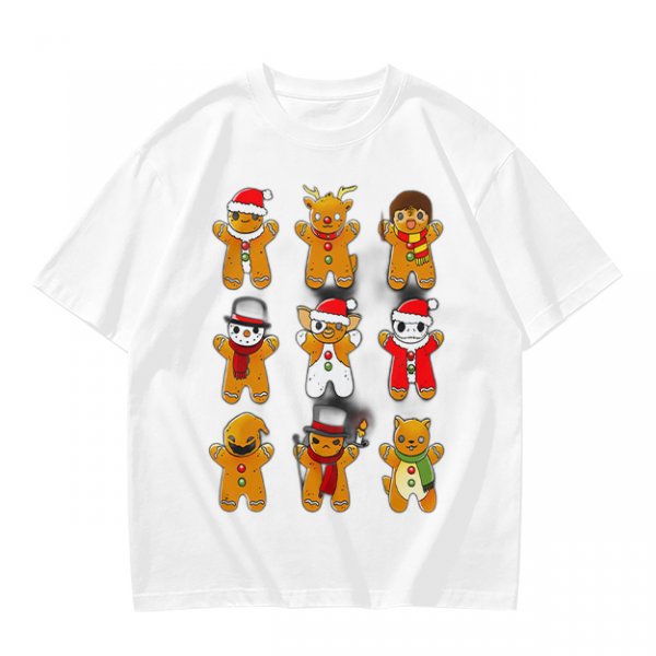 Olive Christmas Gingerbread Character Graphic T-Shirt