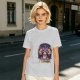 Olive Graphic T-Shirt with Wizard Cat and Stardust & Caffeine Print