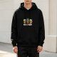 Black hoodie with Christmas beer and tree graphic for beer lovers