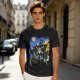 Olive T-Shirt With One Piece Straw Hat Pirate Ship Artwork
