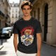 Olive T-Shirt with Retro Anime Lion Character Graphic