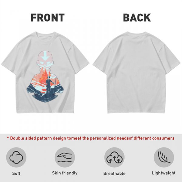 Avatar Aang Silhouette Graphic Tee for Anime Fans