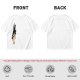 Olive green oversized t-shirt with stylized hand graphic print