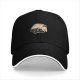 Black Baseball Cap With Playful Opossum Graphic Design
