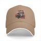 Black baseball cap with devil cat driving flaming car 'Do You Wanna Ride?' print