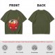 Olive T-Shirt With Cute Cartoon Ramen Bowl Graphic