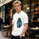 Olive T-shirt with Totoro Forest Silhouette Graphic Print