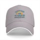 Black baseball cap with summer umbrella graphic and retro sun design