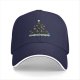 Black Baseball Cap With Cute Soot Sprite Christmas Tree Design
