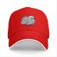 Black Baseball Cap With White Swirling Dragon Artwork