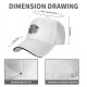 Black Baseball Cap With Whimsical Blue Cat Art Print