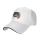 Black Baseball Cap With Cute Maneki-neko Cat Eating Ramen Design