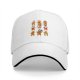 Black Baseball Cap With Christmas Gingerbread Characters Print
