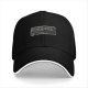Black baseball cap with system requirements text print